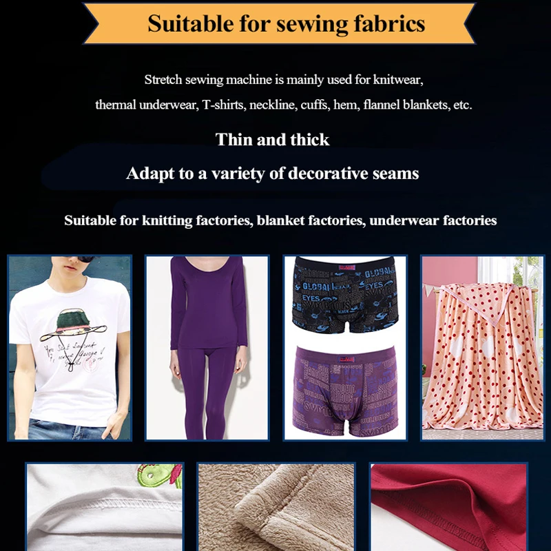 

Fully Automatic Sewing Machine High Speed Stretch Direct Drive Three Needles five lines Industry Sewing Machine cuff Neckline