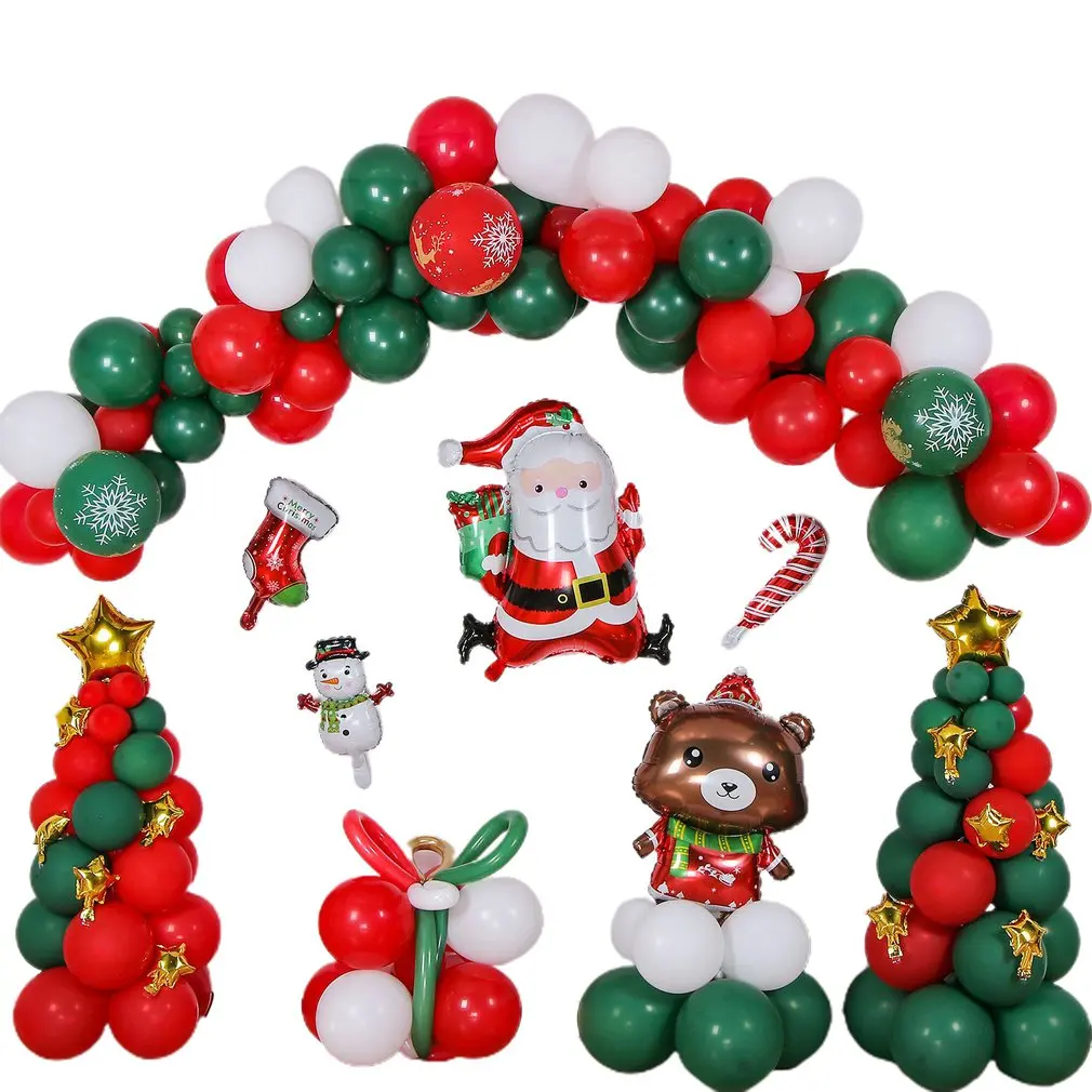 

Christmas Balloon Set Aluminum Film Balloon Decoration Scene Layout Atmosphere Latex Combination Christmas Party Balloons