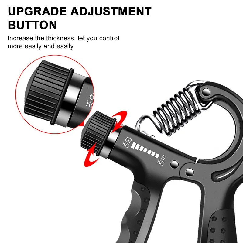 

Plastic Adjustable Hand Grip Fitness Pinch Meter Portable Hand Expander Hand Gripper Exerciser Tool Drop Shipping Unisex Black