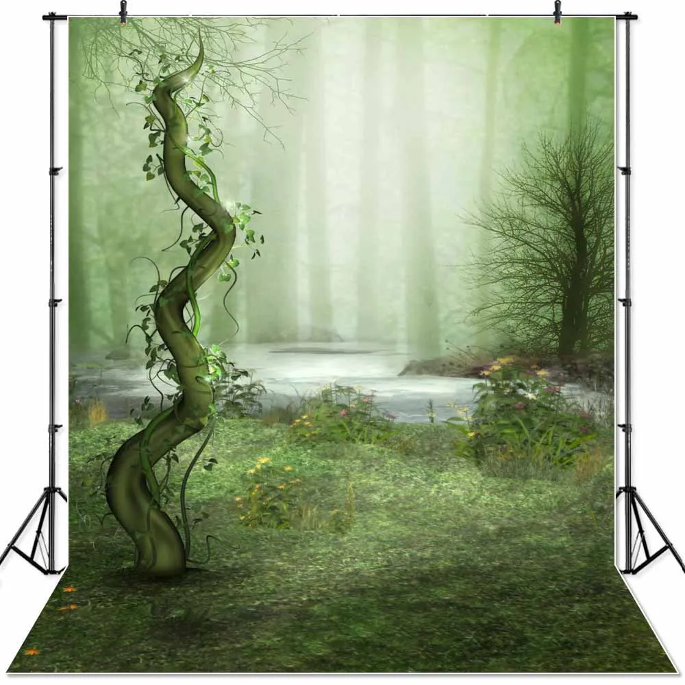 Фон для фотосъемки с изображением сказочного леса