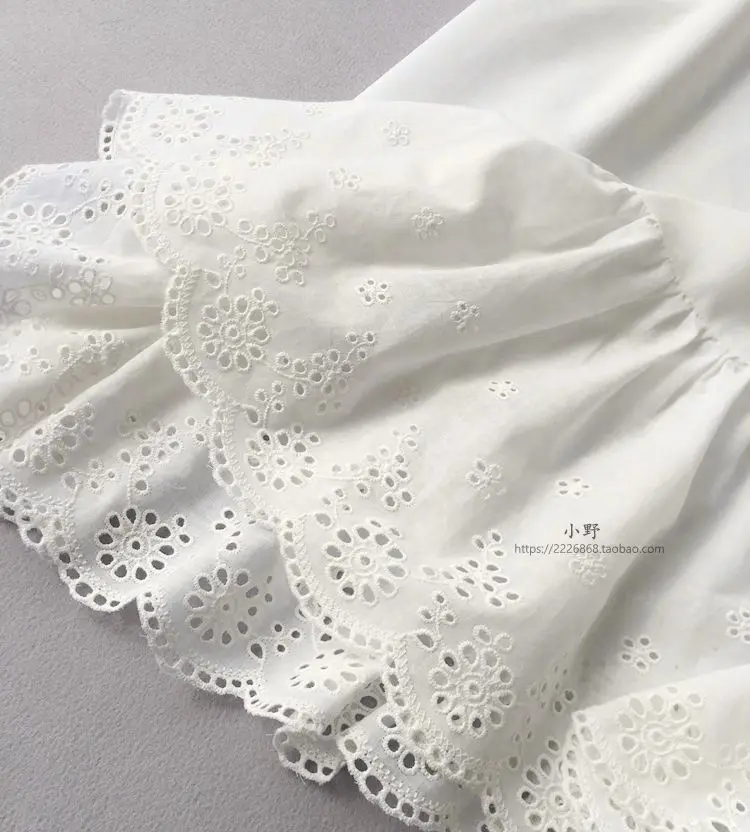 Белая длинная Нижняя юбка из чистого хлопка с рюшами однослойная тонкая Женская