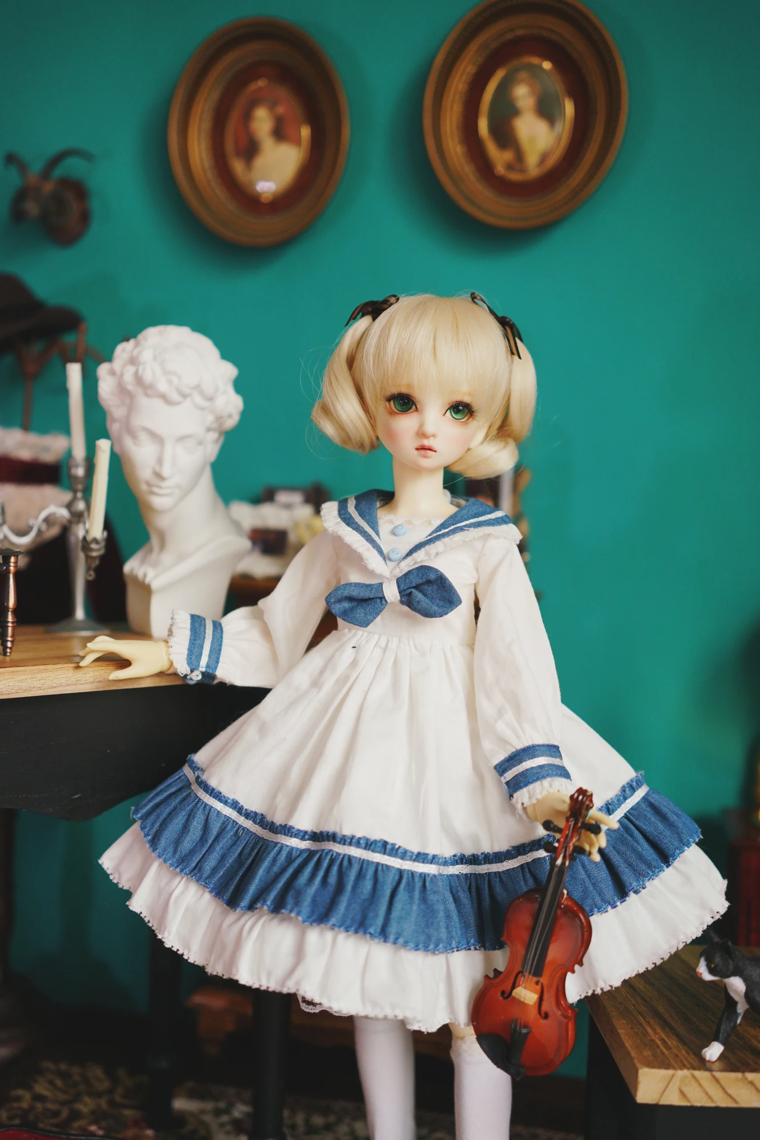 BJD куклы одежда темно-синий стиль платье для 1/3 1/4 1/6 игрушки аксессуары Игрушки