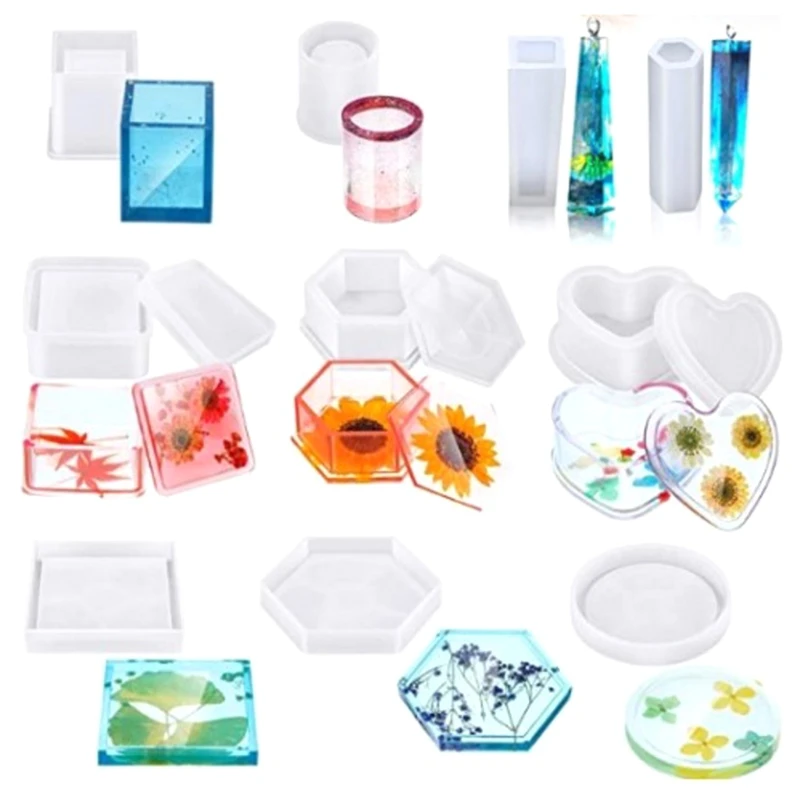 

Flower Box Resin Molds, DIY Trinket Box Making Jewelry Storage Molds