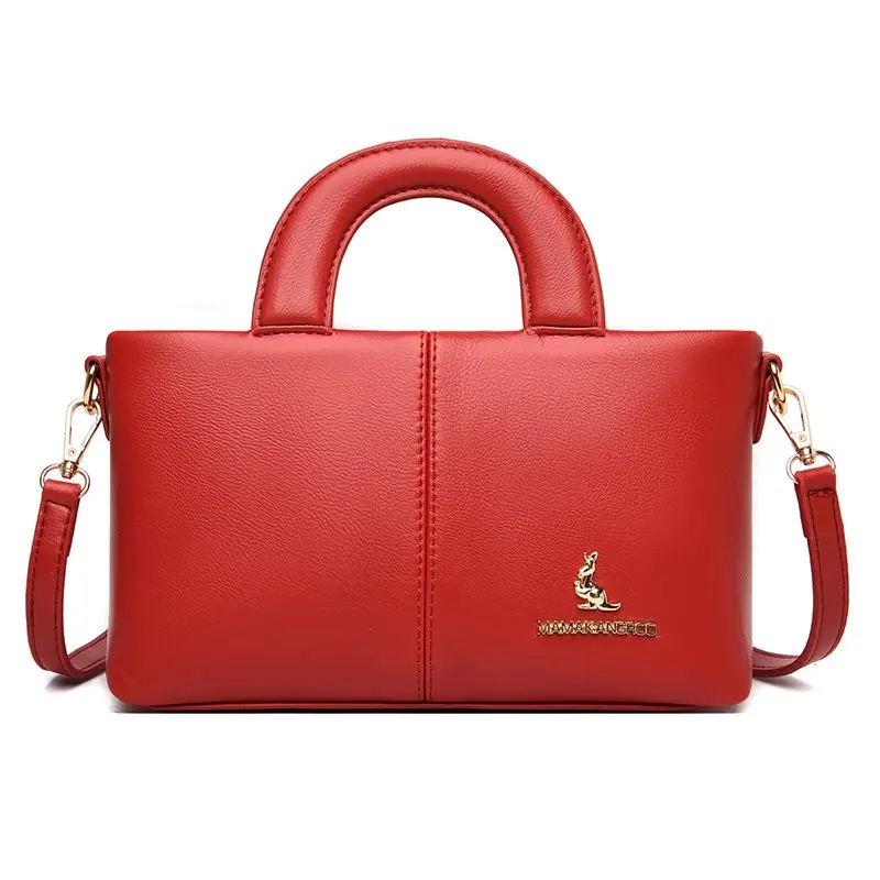 

Women Leather Handbags High Quality Ladies Soft Leather Crossbody Bags Sac Luxury Solid Shoulder Bags Casual Tote Bag Female New