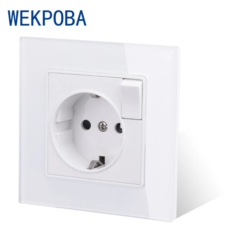Розетка WEKPOBA с заземлением 16 А С 1 Кнопкой | Строительство и ремонт