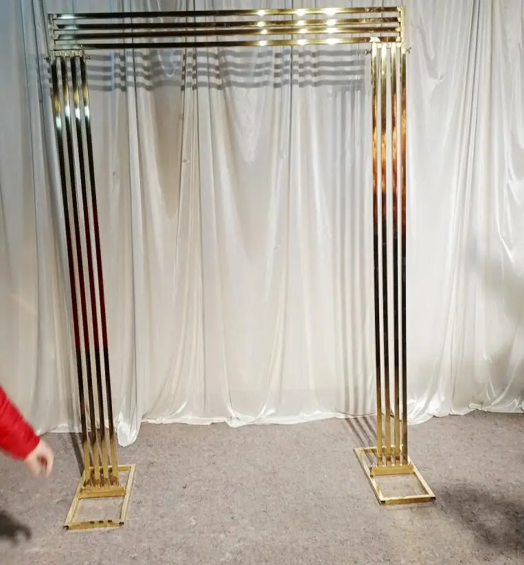 

Custom size Wedding decoration for aisle runner walkway Gold frame screen divider wedding decoration backdrop wedding arch