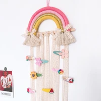 baby girls lace rainbow hair bows storage belt jewelry hair clips barrette hairpins hanging hair bow organizer strip holder