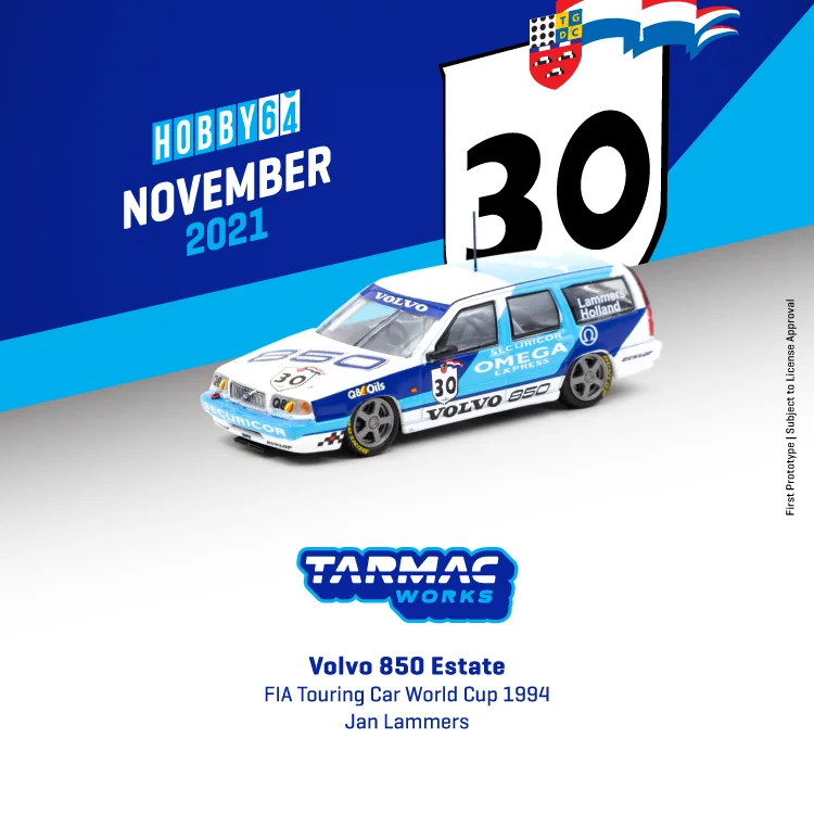 

Tarmac Works 1:64 850 Estate FIA Touring Car World Cup#30 Diecast Model Car