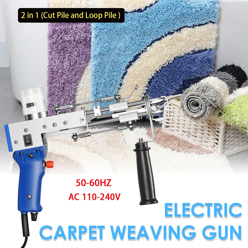 

2 in 1 Tufting Gun(Cut and Loop Pile )Electric Carpet Rug Guns, Weaving Knitting Machine,New Year Gift for DIY, Crochet Supplies
