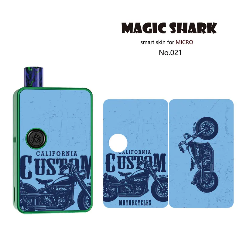 Magic Shark Tiger Wolf Music is Fun Wood Print леопардовая Мода 2.5D наклейка чехол-пленка для Asvape MICRO ELF