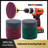 Pieces set Power Scrubber Pads Kit Drill Inch Drill Brush Scouring Cleaning Pads for Kitchen Bathroom Car Headlight