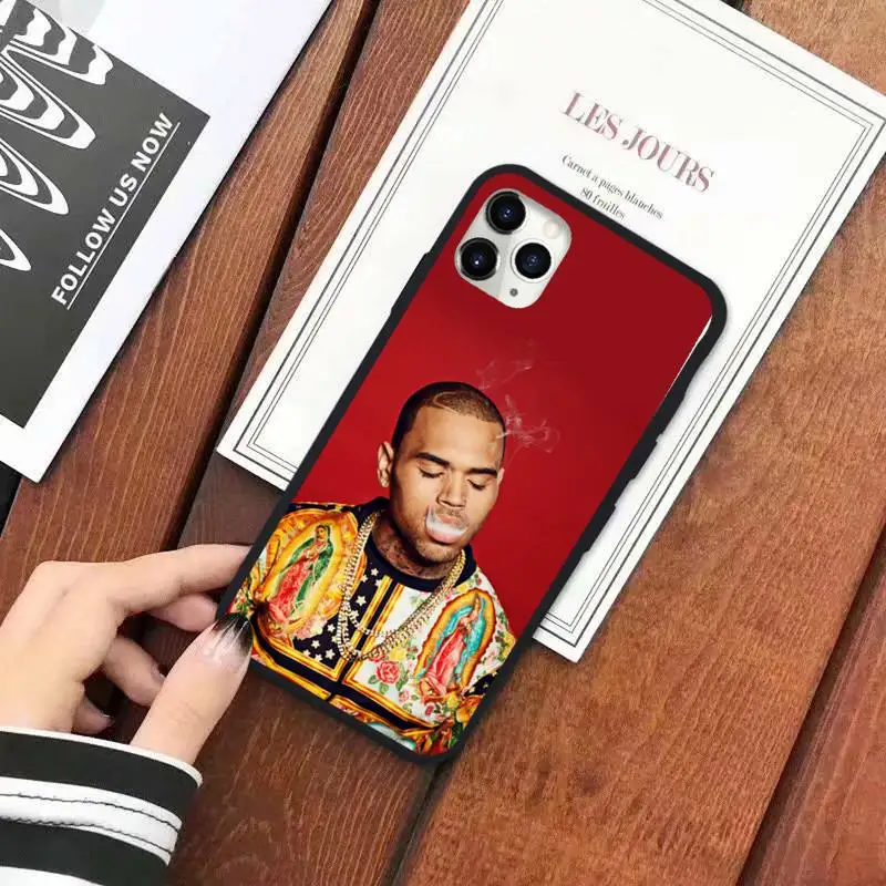 

Chris brown America singer actor Phone Case for iPhone 11 12 pro XS MAX 8 7 6 6S Plus X 5S SE 2020 XR