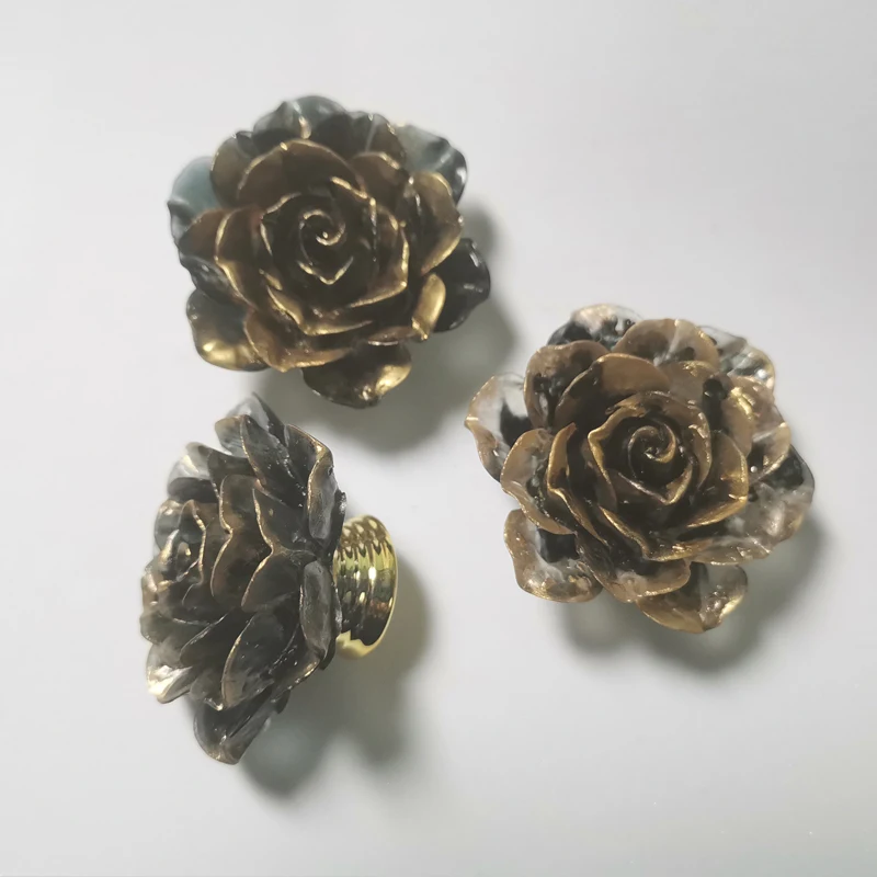 Средиземноморская черная ручка Современная Садовая с розой американский шкаф