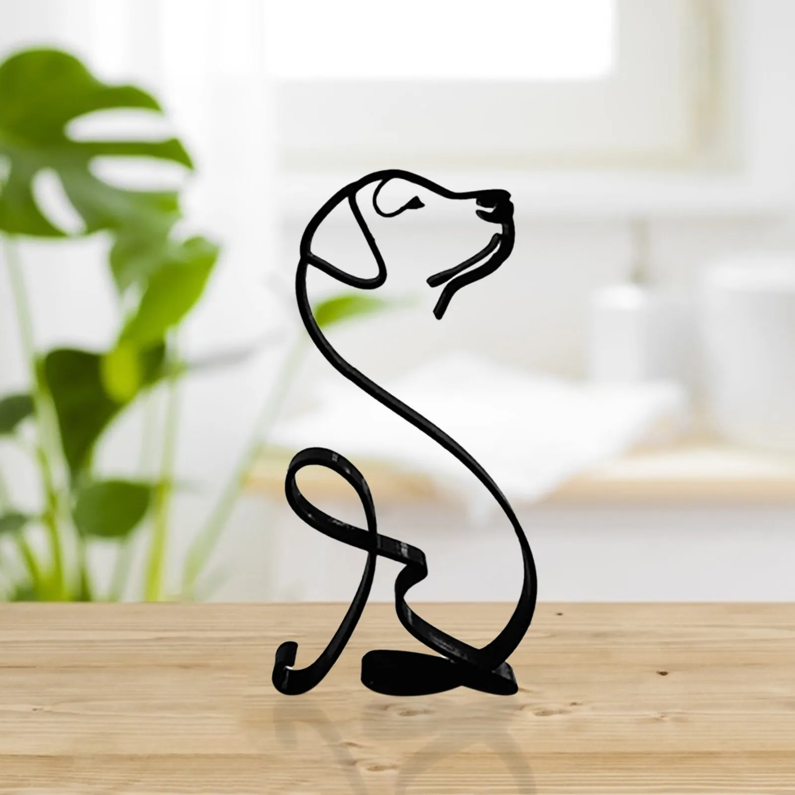 Креативная Минималистичная Художественная Скульптура собаки из кованого железа