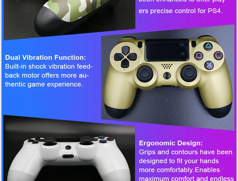 Dualshock 4 проводной джойстик usb для PS4 PRO джойстик геймпад двойной шок для PS4 консоль для Playstation 4 PS3 PC