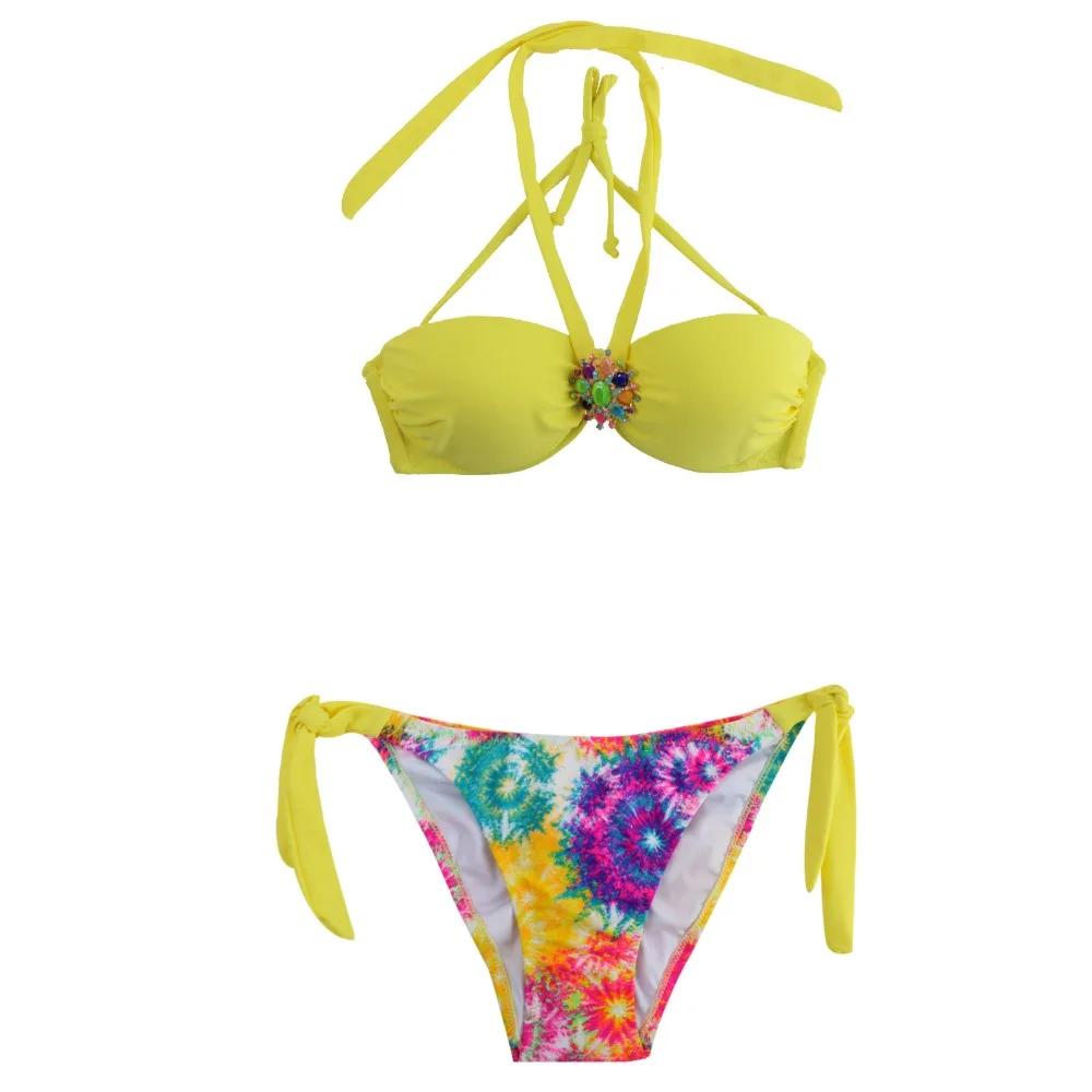 2019 Бразильский бикини сексуальный недоуздок купальник женский Танга микро