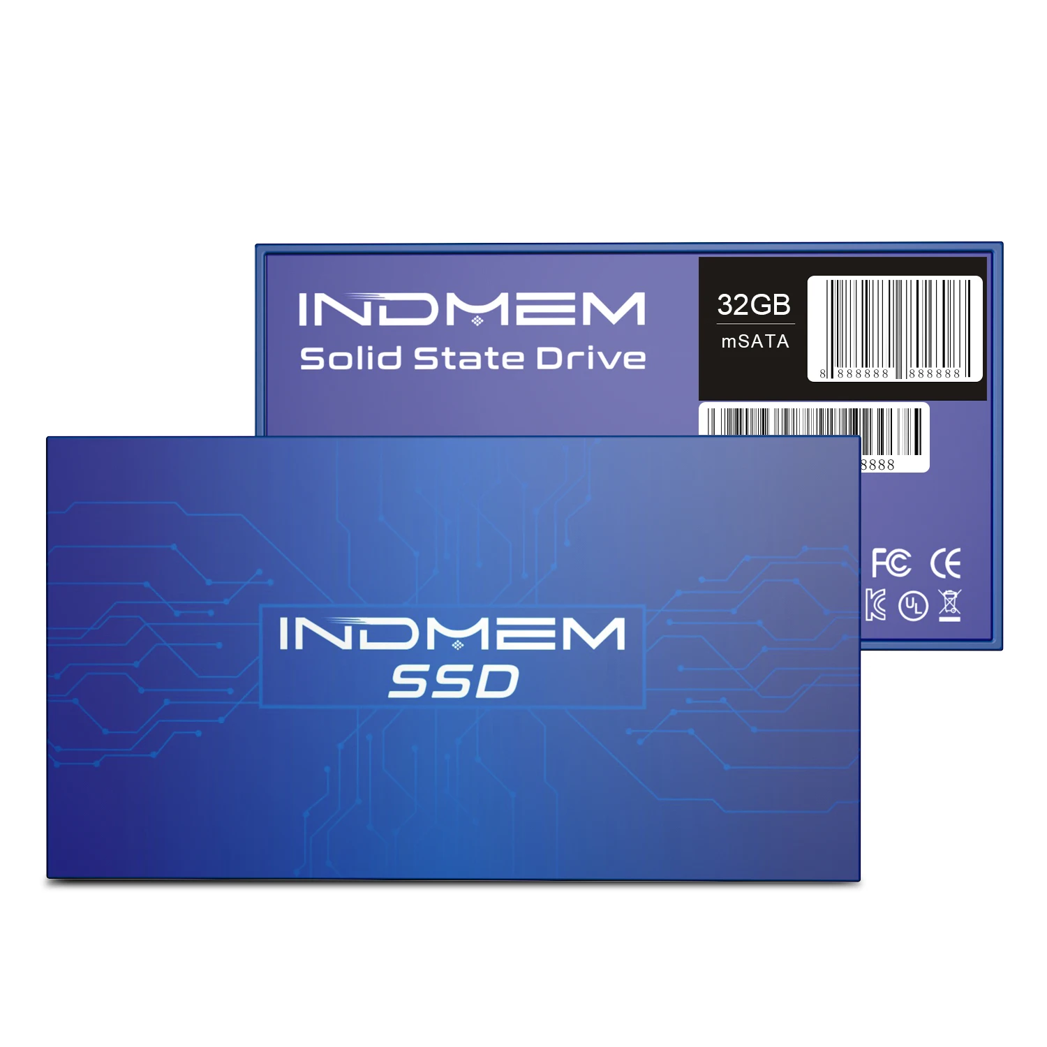INDMEM SSD mSATA 32GB 64GB 128GB 256GB 3D NAND Flash MLC Chip SMI Master Control Compatible With All Interface Devices | Компьютеры и