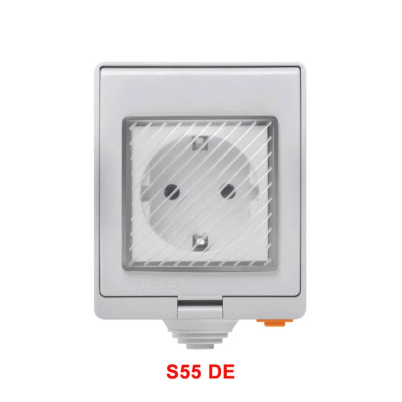 DE Sonoff S55 Wifi умная розетка водонепроницаемая розетка переключатель домашней автоматизации Совместимость с eWelink ALEXA Amazon GOOGLE Home - Комплект: DE