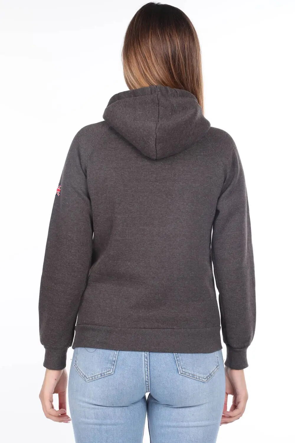 

London Applique Womens Fleece Hooded Sweatshirt