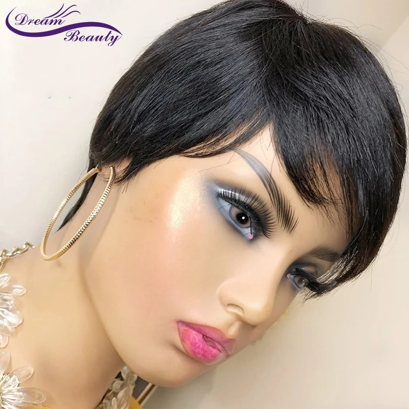

Pixie Cut Lace Wig Preplucked Cheap Short 180% Density Lace Front Wigs Human Hair Wigs Straight Lace Front Human Hair Wigs
