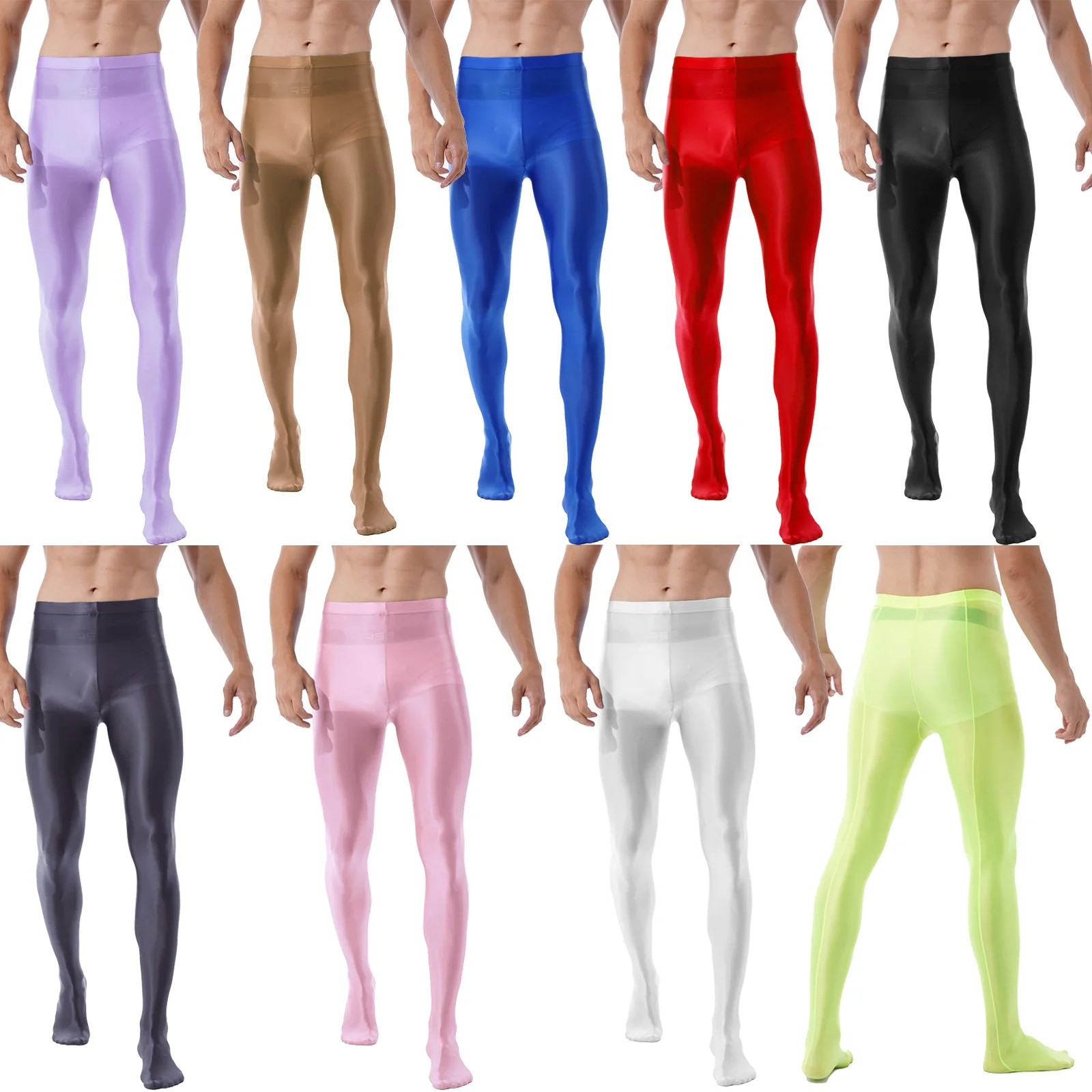 Pants Men Fashion Sheath Glossy Pantyhose Ballet Dance Yoga Leggings Pants Training Fitness Workout Sports Trousers Tights New