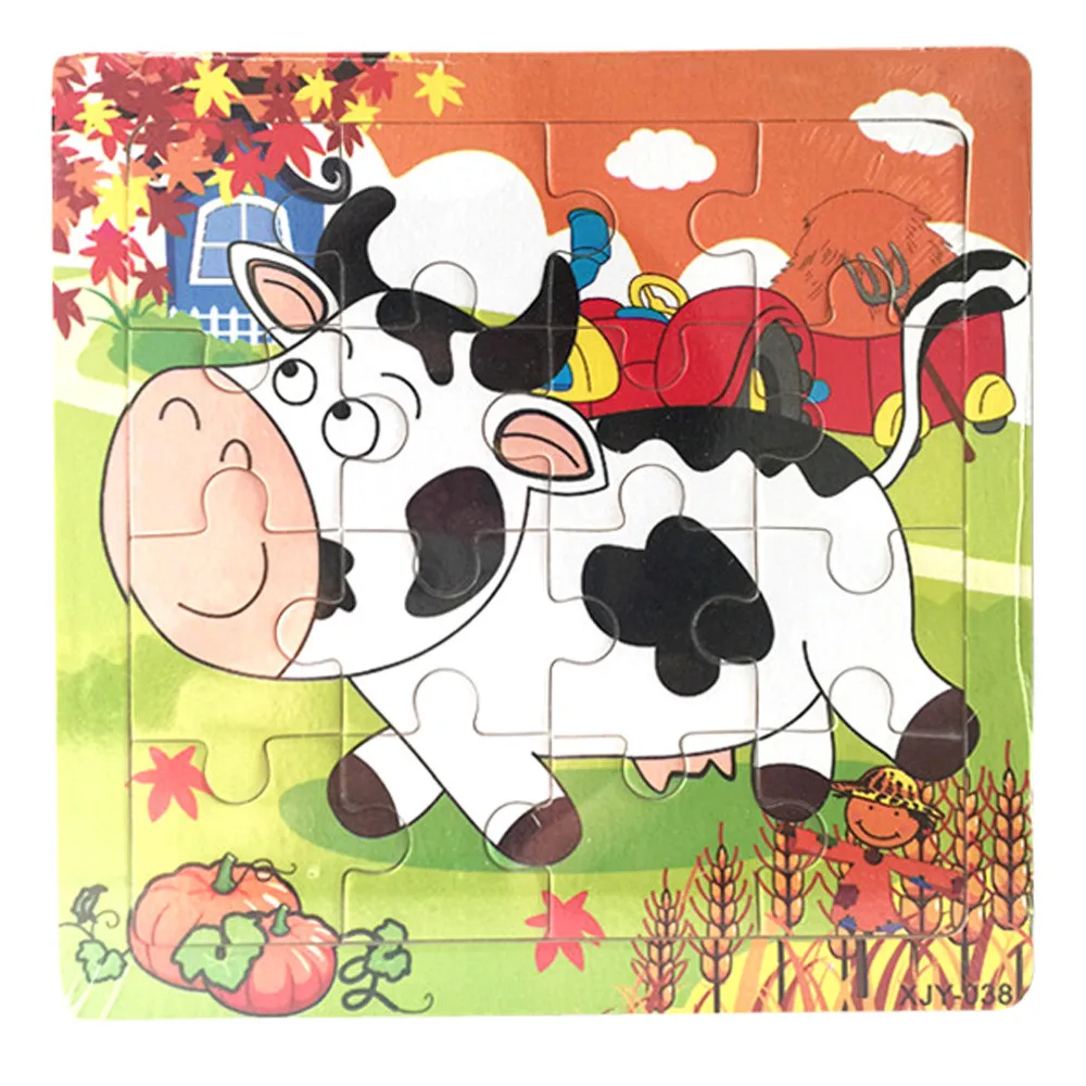 Деревянный обучающий и Развивающий пазл для детей Детские обучающие игрушки 9