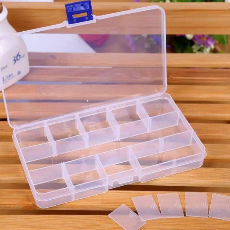 120 шт 15 Отсек пластиковый прозрачный ящик для хранения маленькая коробка