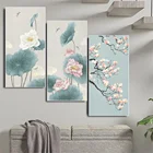 Цветок сливы, лотос, настенный искусство, настенный плакат с принтом цветов, картина для гостиной, коридора, домашний декор