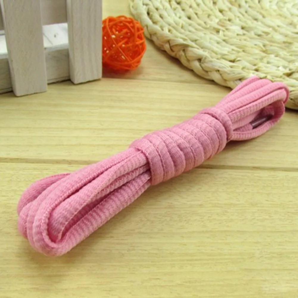 1Pair 130cm Casual Oval Round Shoelaces Men Women Sneakers Boots Shoes Lace Solid Color Shoes String For Adult Sport Shoelace