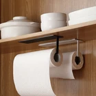 Перфорированный держатель для бумажных полотенец для кухни и ванной, держатель для рулонов туалетной бумаги, стойка для хранения липкой пленки, настенный держатель для бумаги