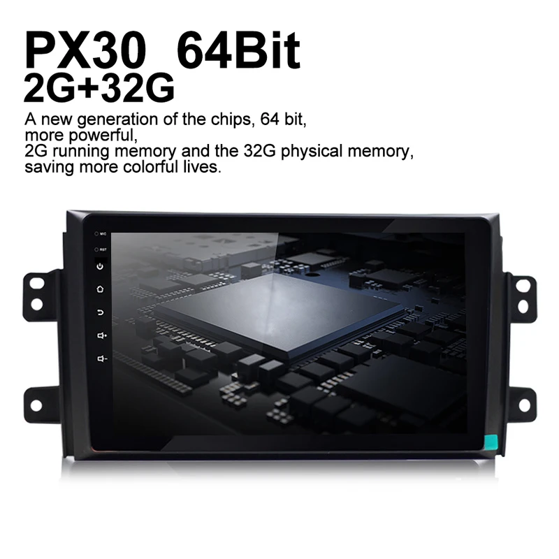 Автомобильный DvD-плеер 2 + 32 ГБ Android 9 0 для Suzuki SX4 2006-2015 дюймов Wi-Fi 4G 2Din HD IPS сенсорный