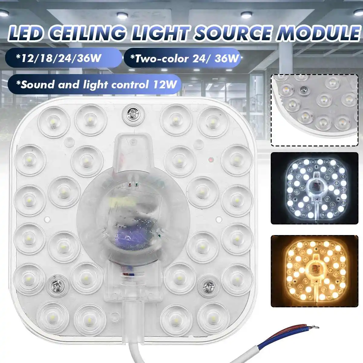 

12 Вт 24 Вт 36 Вт светодиодный Потолочные лампы для проектора 2835SMD AC220V светодиодный светильник заменить потолочный светильник источник легко У...