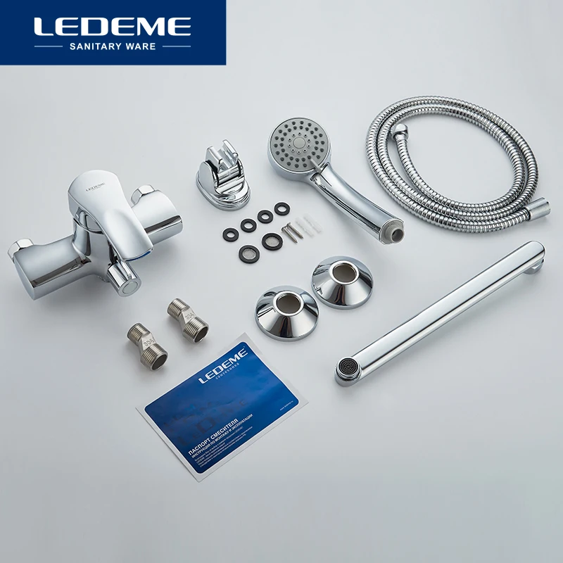 LEDEME Смеситель для ванны с длинным изливом 300мм. латунь Цвет: хром L2264 |