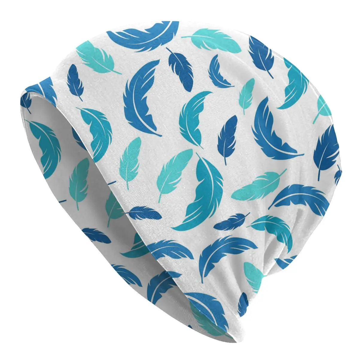 

Шапки с узором в виде перьев, облегающие шапки, модная крутая осенне-зимняя шапка унисекс для мужчин и женщин, теплая шапка для взрослых, вяз...