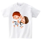 Футболка для маленьких мальчиков и девочек с надписью Evolution Of A Judo летние детские топы, футболка детская повседневная мягкая одежда