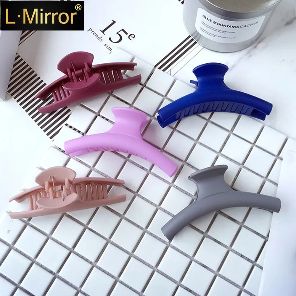 

L.Mirror 1Pcs Clip Scrub Clamps Simple Non Slip Claw Clips Hair Accessories for Women