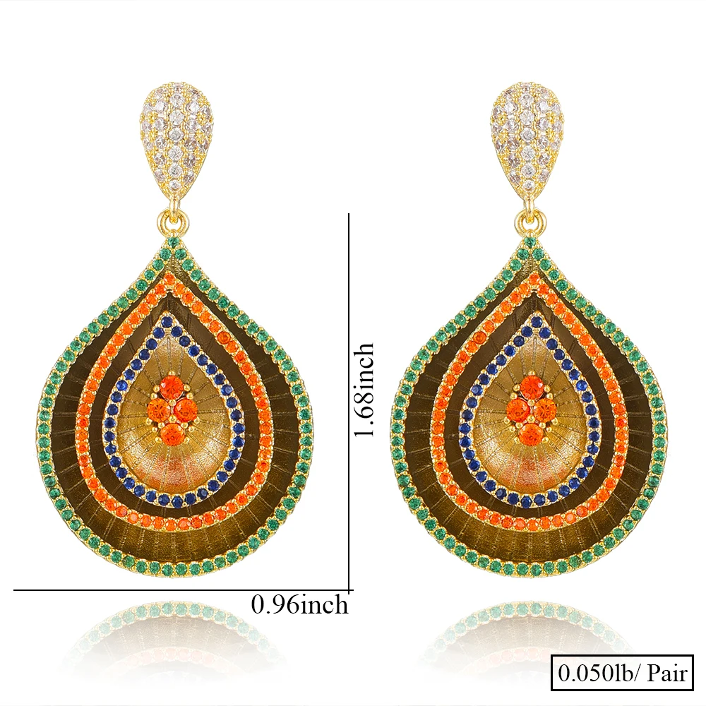 

SISCATHY New Trendy Waterdrop Dangle Earrings with Paved Cubia Zirconia Jewelry Wedding Daily Trendy Shiny New Hot Fine Gift