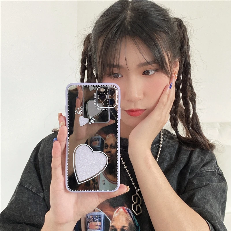 Блестящий зеркальный чехол для iphone 12 11 Pro Max Xs Xr 7 8 Plus Se 2 силиконовый подарка