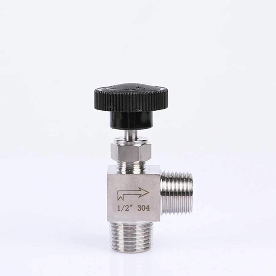 1 шт. 1/8 &quot1/4" 3/8 &quot1/2" BSPT Женский Мужской Угловой игольчатый клапан крана