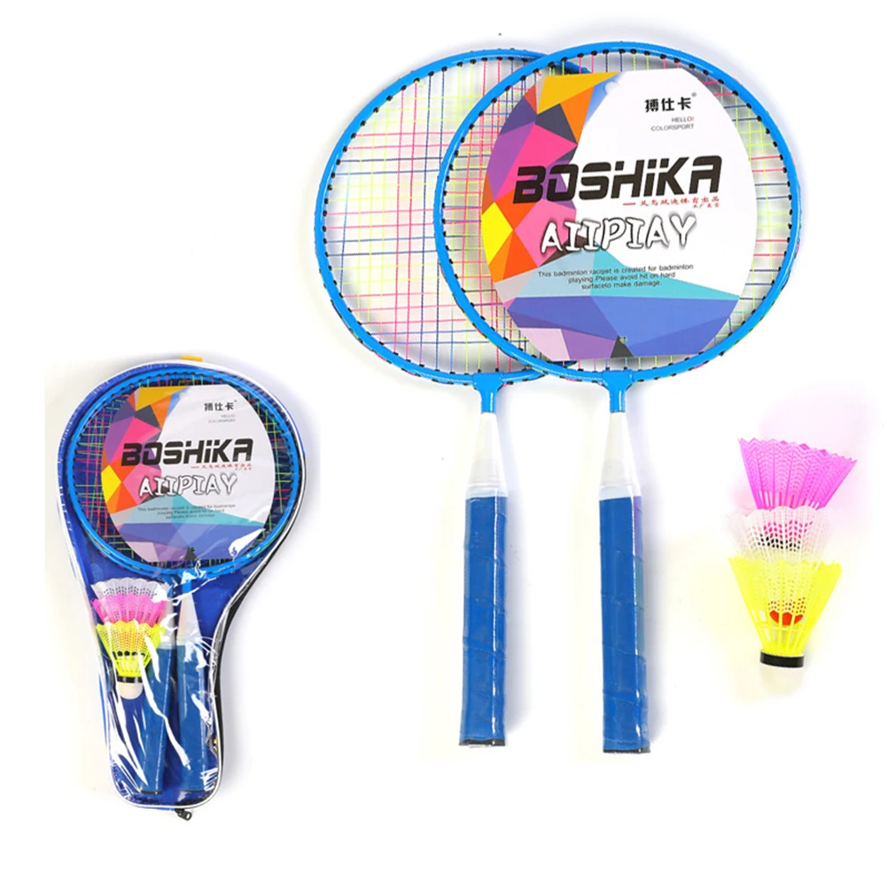 

Non-Slip Badminton Racket Set w/ Bag Badminton Balls Play Game for Children