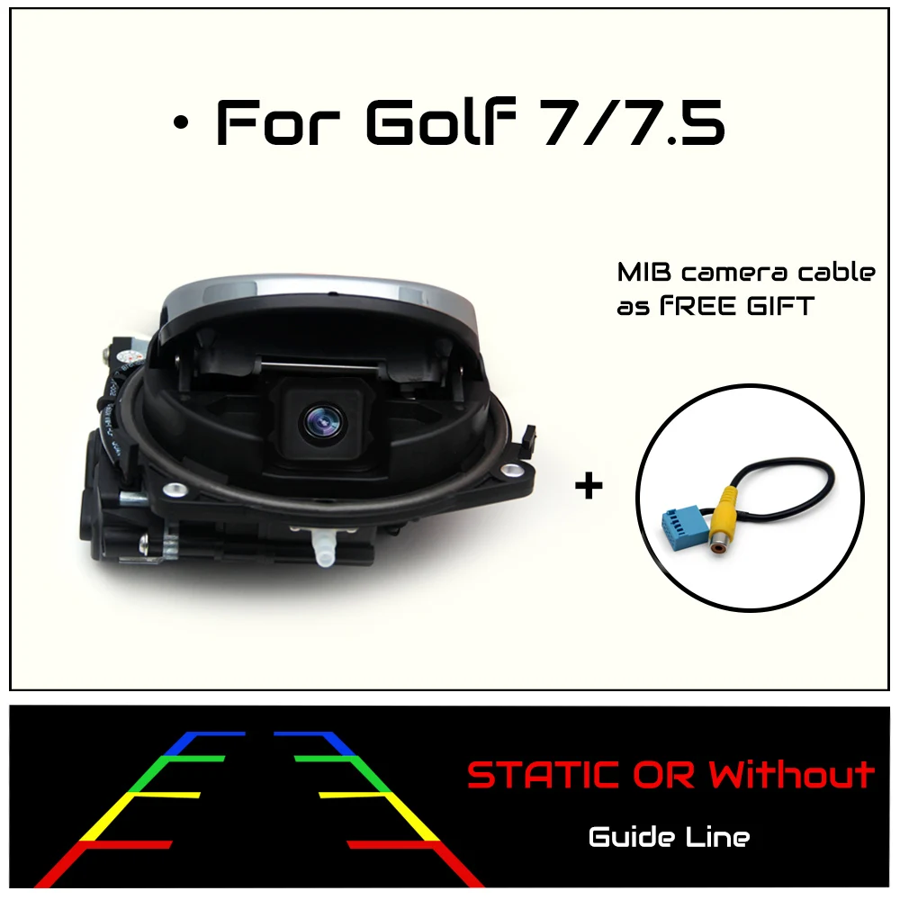 RCA Golf 7 Static Trunk Handle Logo Trajectory Reverse Camera Badge HD Dynamic Rear Camera For VW golf 5 6 7 Polo 6R GTI B6 B7 B8 passat CC Eos - Название цвета: RCA Golf 7 Static
