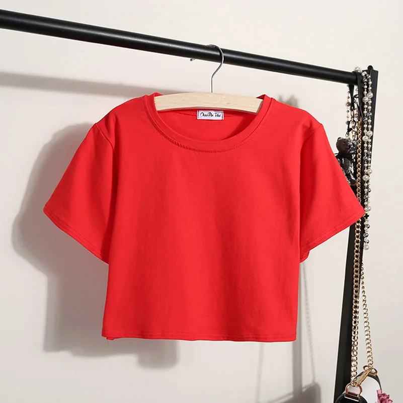 

New Summer Women Best Sell O Neck Sexy Tees Top Ladies Short Sleeve T Shirt Tee Short T-shirt Basic Cotton T-shirts 9 Colors