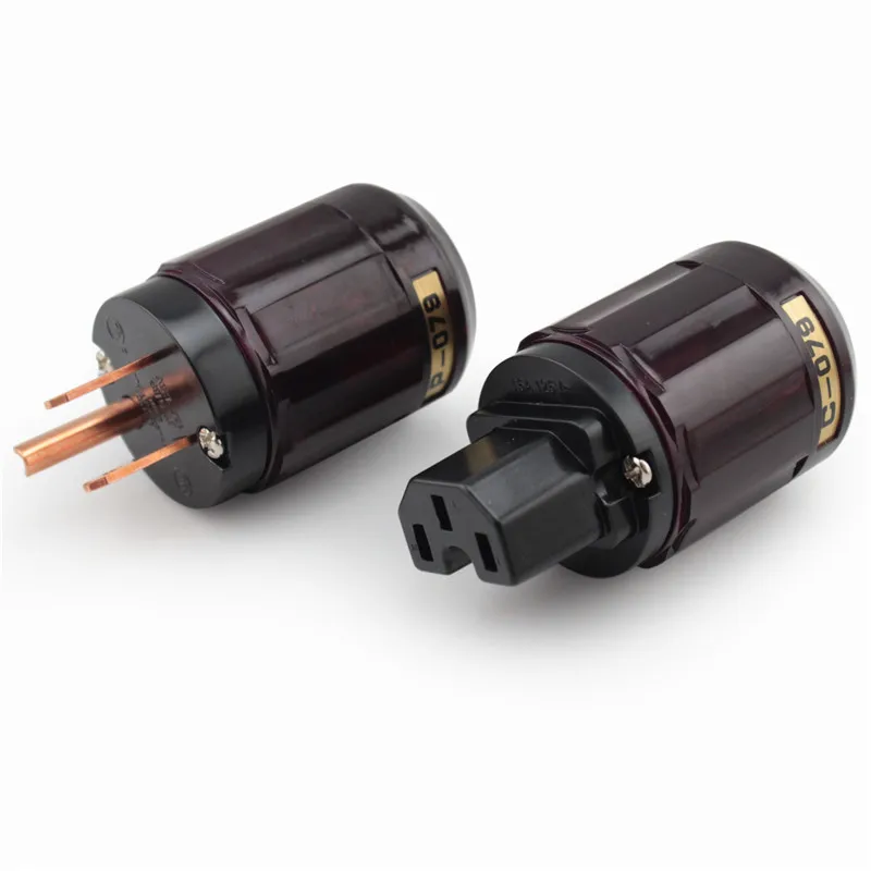 Высококачественный разъем питания IEC для усилителя hifi кабеля из красной меди