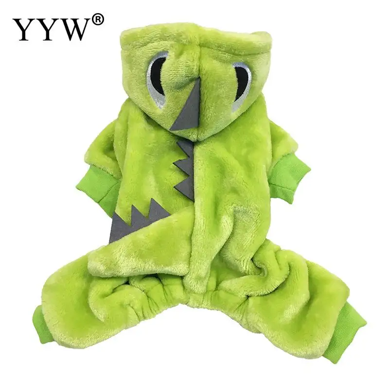 Милая одежда для маленьких собак хлопковая теплый костюм маленького динозавра