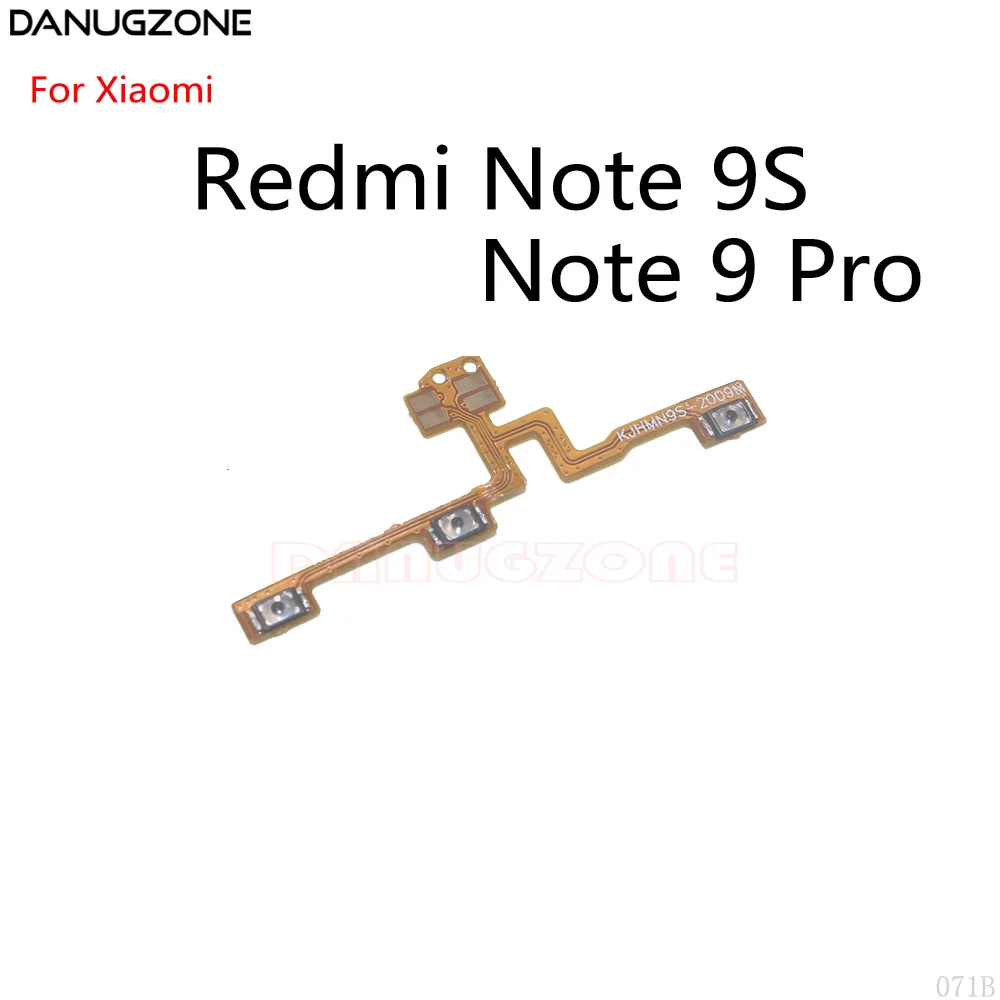 

10PCS/Lot For Xiaomi Redmi Note 9S / Note 9 Pro Power Button Switch Volume Button Mute On / Off Flex Cable