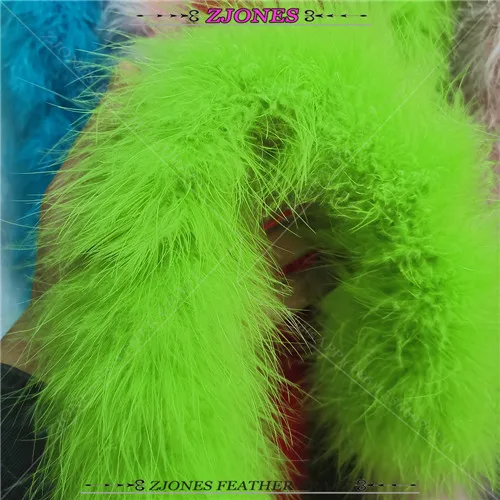 lime green Новое поступление толстый 2 метра 40 г Необычные мягкие окрашенные разноцветные индейка перья марабу шарф Boas одежда Свадебный декор 17 цветов - Цвет: lime green