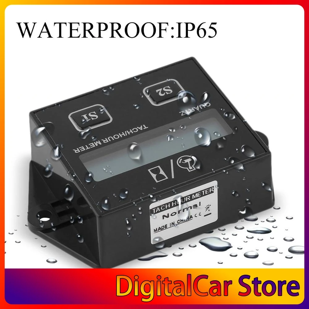 Цифровой тахометр двигателя счетчик моточасов цифровой Индуктивный измеритель