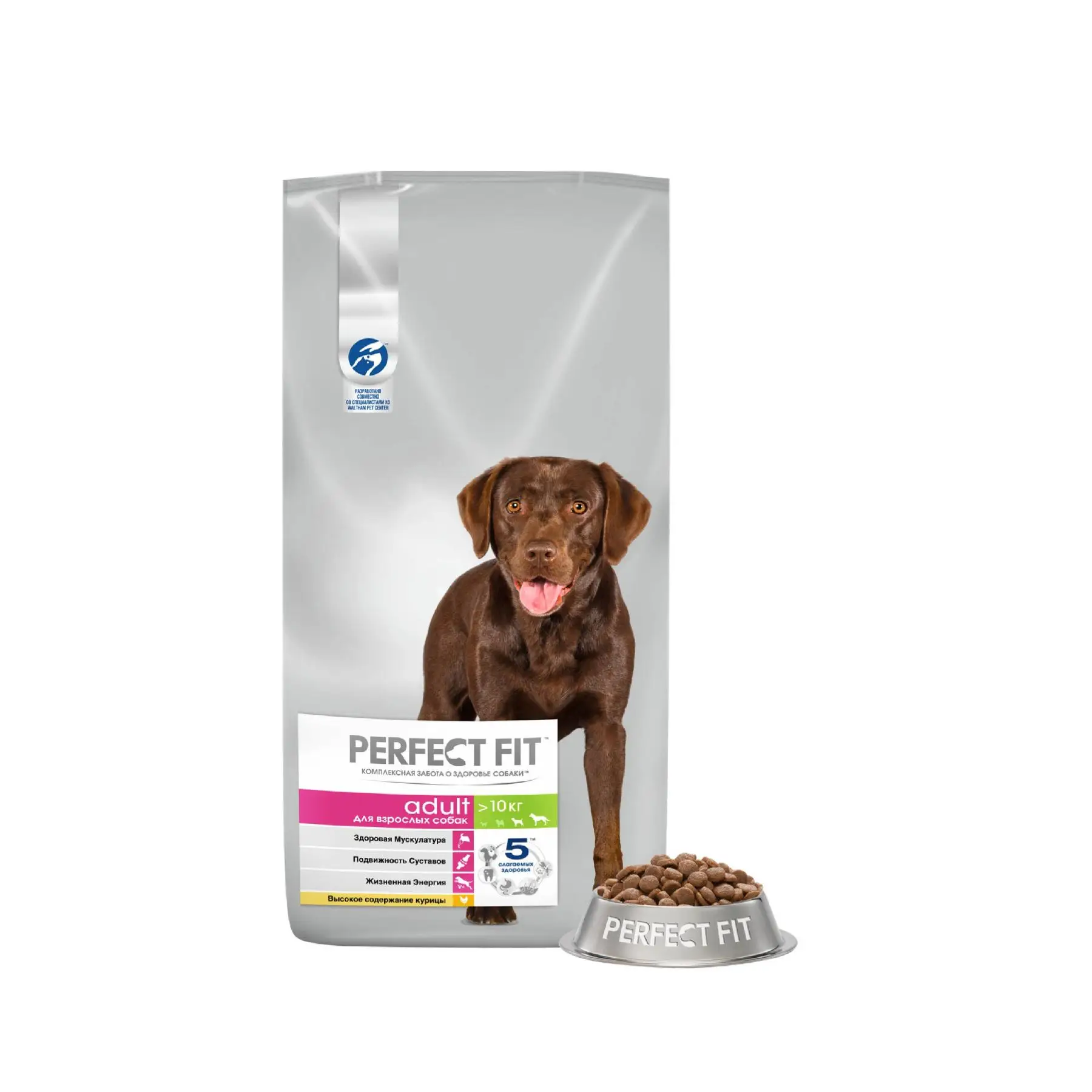 Сухой корм PERFECT FIT с курицей для взрослых собак средних и крупных пород старше