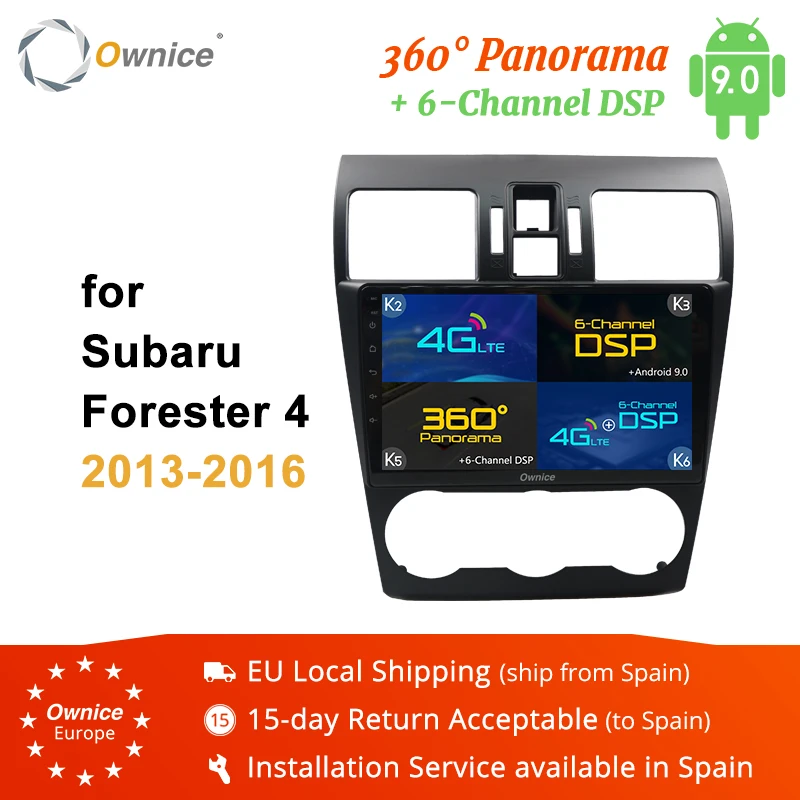 Ownice 360 панорама 4G Android 9 0 автомобильный Радио dvd-плеер для Subaru WRX Forester 2013 2014 2015 2016 GPS