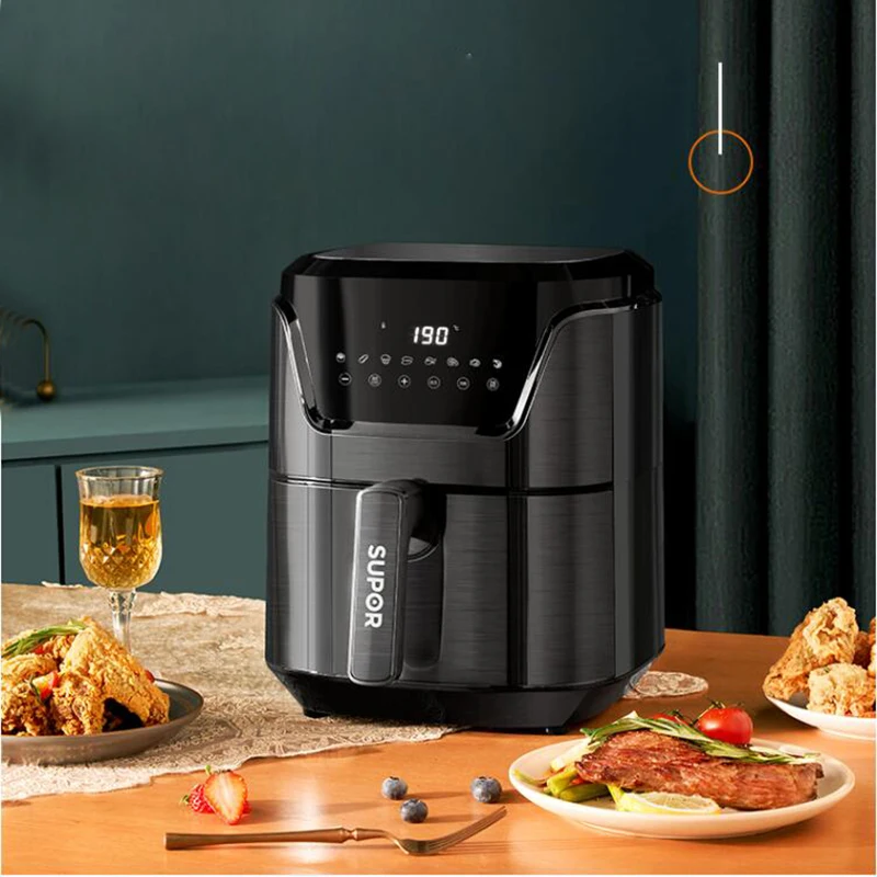 

Smart Air Fryer Oil-free Electric Fryer 4.5L Household Toaster Oven Dehydrator LED Touch Type French Fries Maker